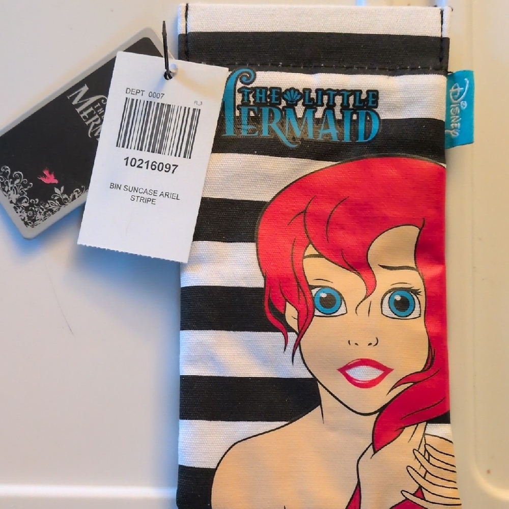 Loungefly The Little Mermaid Ariel Sunglasses Case - Black, White, Red, Blue